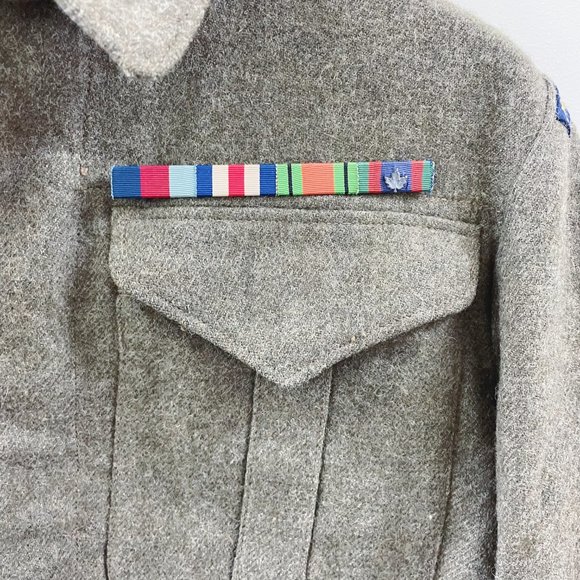 Vintage Military Wool Crop Jacket 1944 Fort Garry Horse (Size 5/XS-S) - Picture 4 of 8